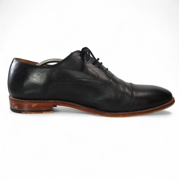 Warfield & Grand Fremont Cap Toe Leather Oxfords Men's 10 Black - Picture 7 of 12